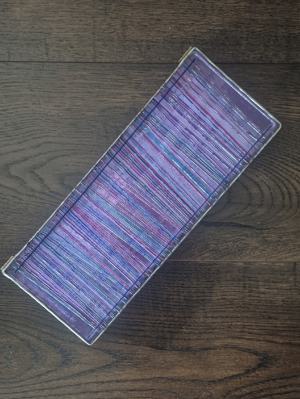 Glass Jewelry Box, Artist Signed, Vintage 90s, Nice Condition, Mirror Inside
